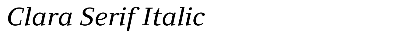 Clara Serif Italic